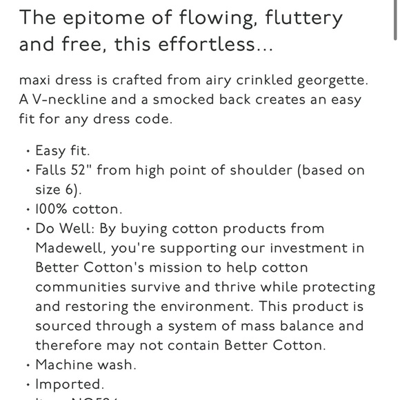 NWT Madewell Tie-Back Flutter-Sleeve Tiered Midi Dress in Soft White - Size S - Picture 5 of 11